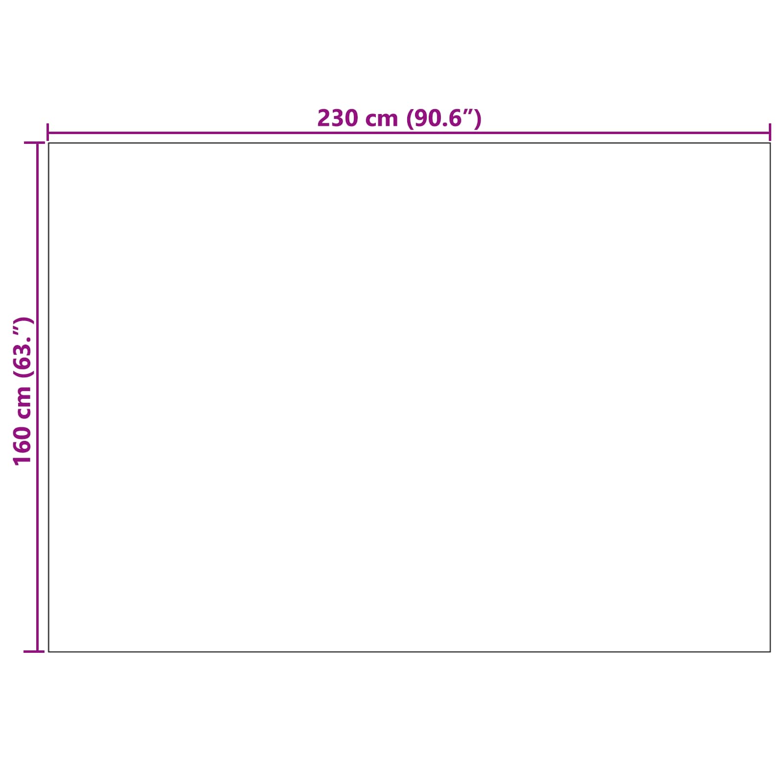 Bereichsteppiche PALMERAS Anthrazit 230 x 160 cm Polyester