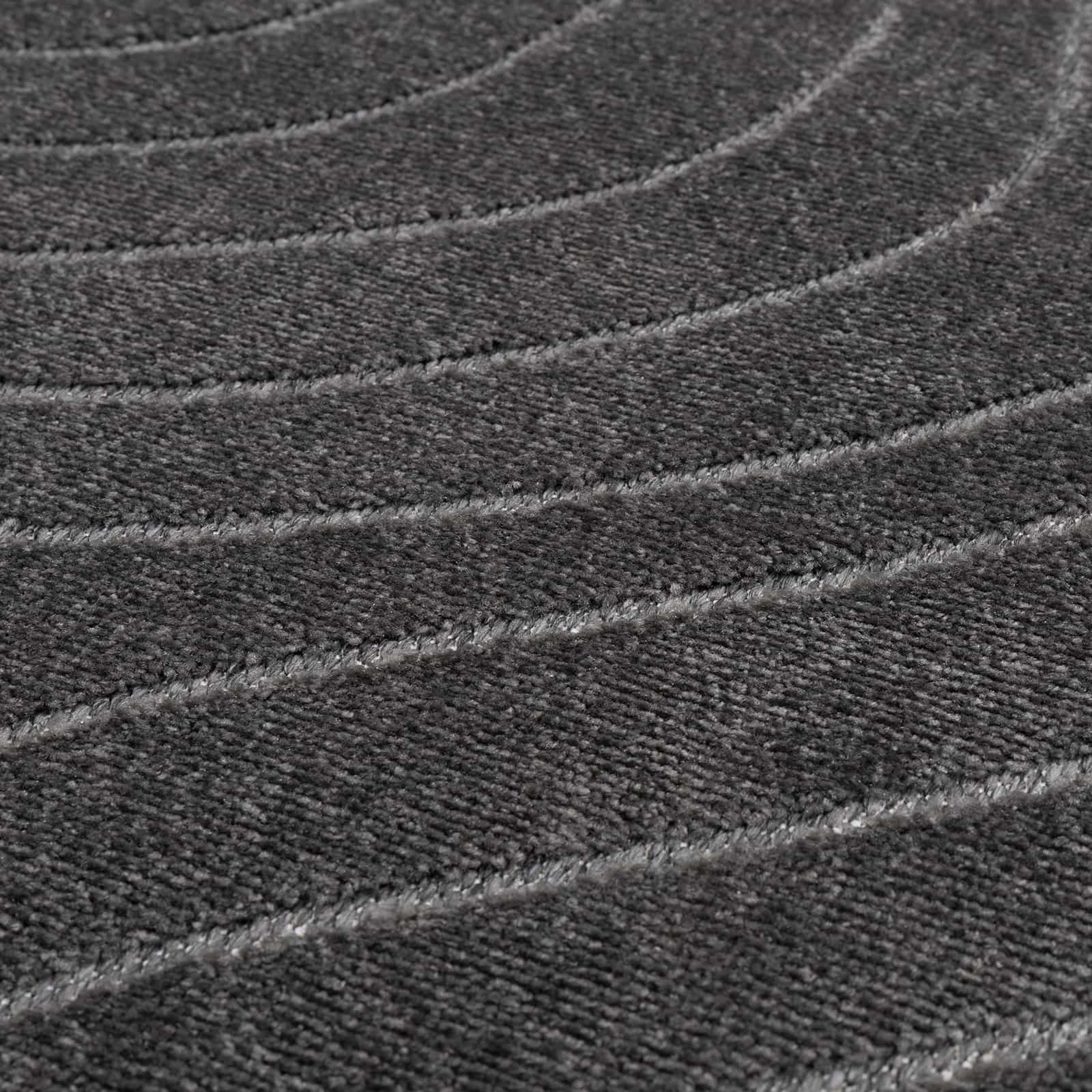 Bereichsteppiche Rund PALMERAS Anthrazit Ø 120 CM Polyester