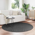 Bereichsteppiche Rund PALMERAS Anthrazit Ø 200 CM Polyester