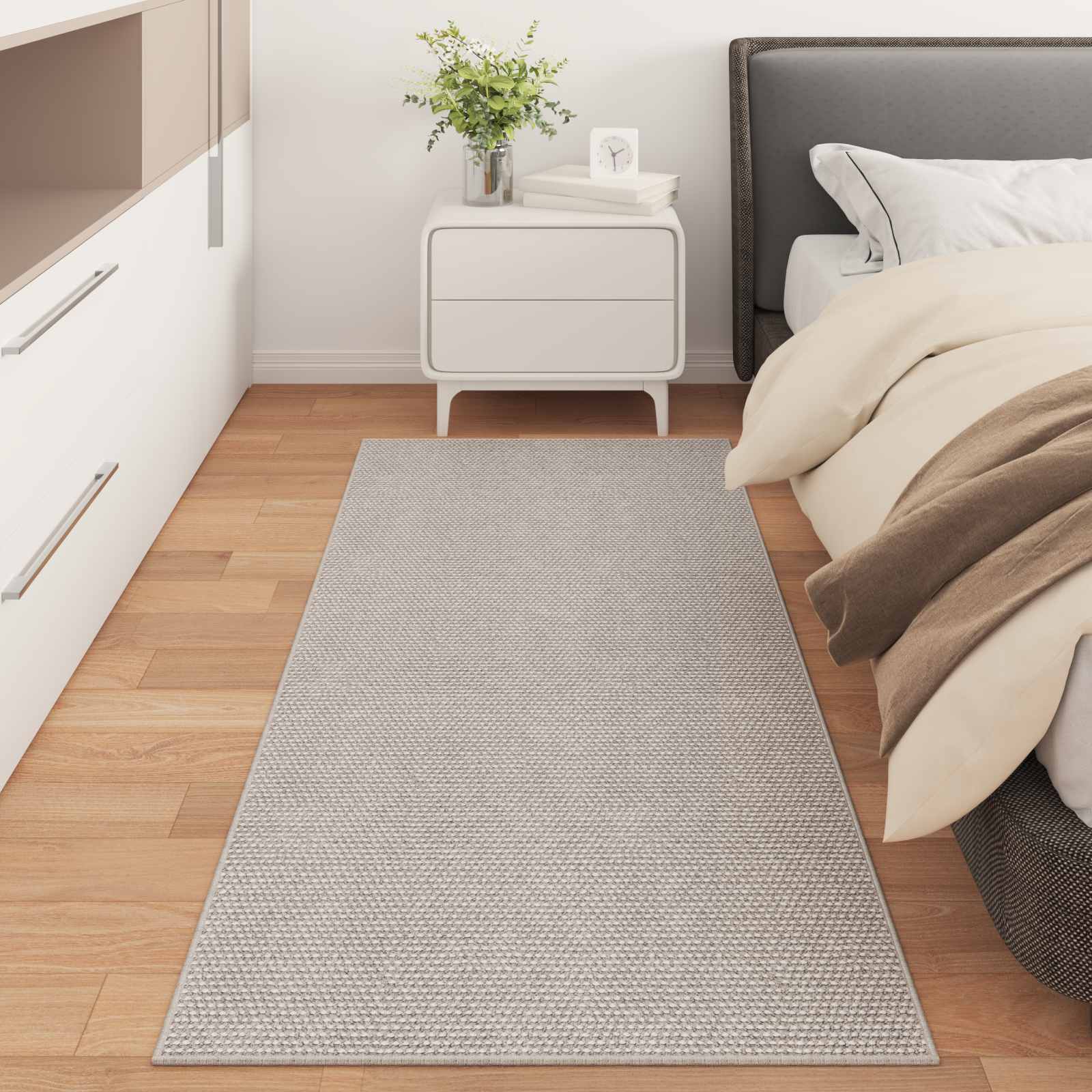 Bereichsteppiche Rechtwinklig LUGO Creme 150 x 80 cm Polyester