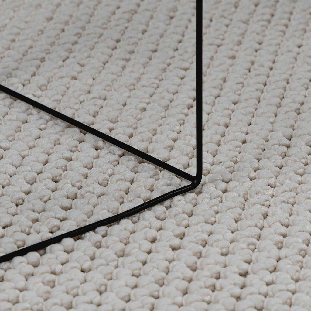 Bereichsteppiche Quadratisch LUGO Creme 120 x 120 cm Polyester