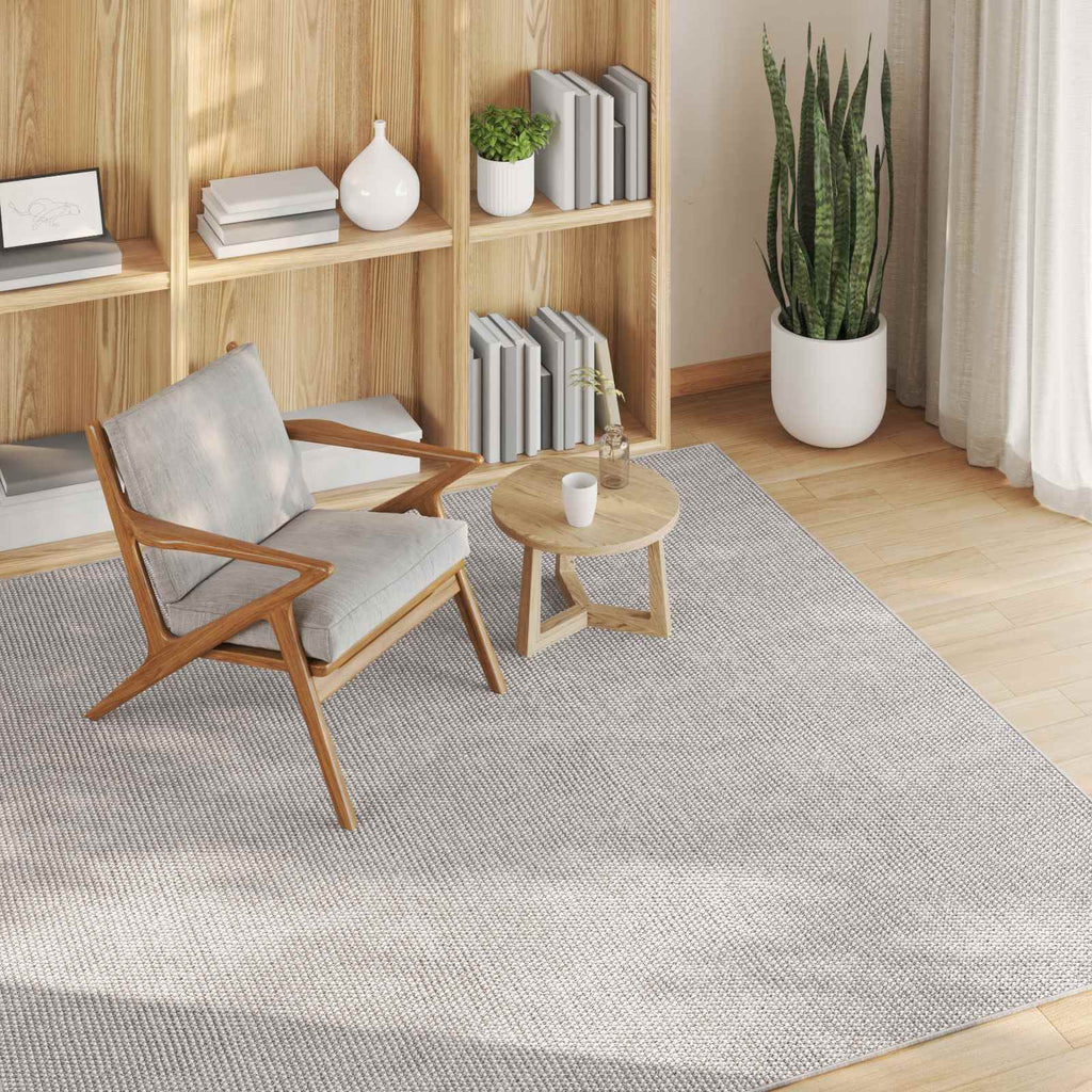 Bereichsteppiche Quadratisch LUGO Creme 200 x 200 cm Polyester