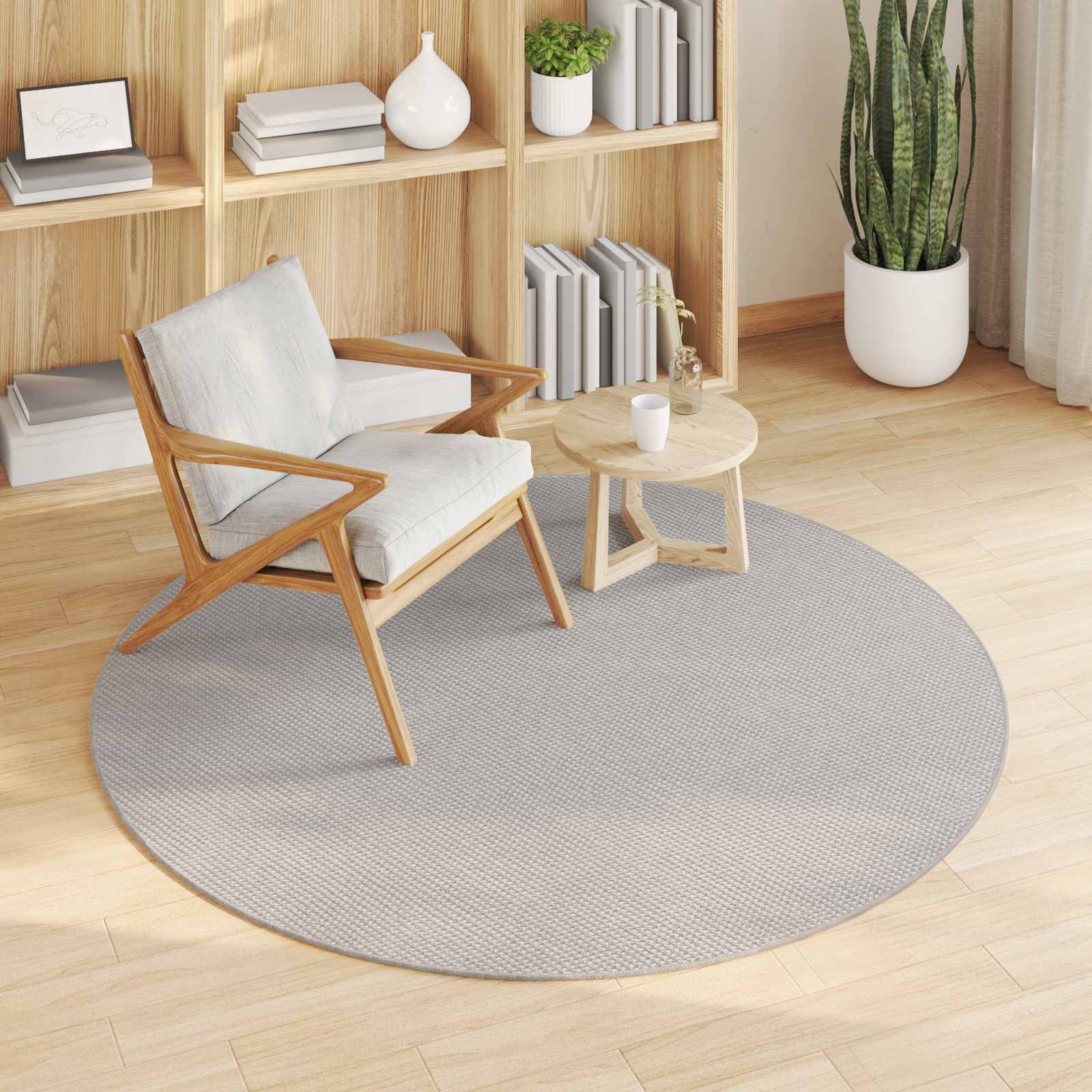 Bereichsteppiche Rund LUGO Creme Ø 160 CM Polyester