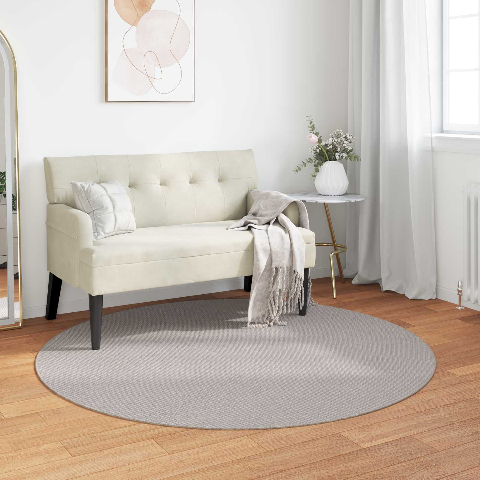 Bereichsteppiche Rund LUGO Creme Ø 200 CM Polyester