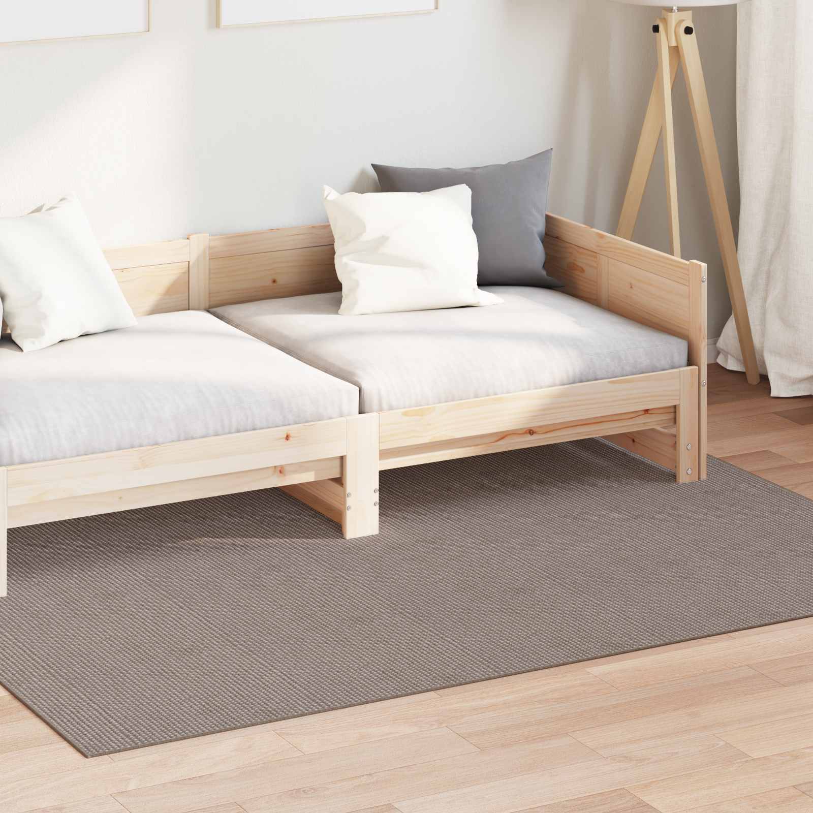 Bereichsteppiche Rechtwinklig LUGO Taupe 140 x 200 cm Polyester