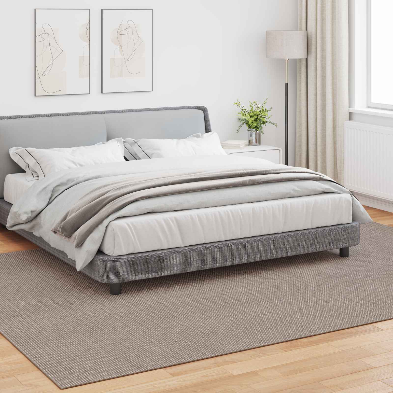 Bereichsteppiche Rechtwinklig LUGO Taupe 240 x 340 cm Polyester
