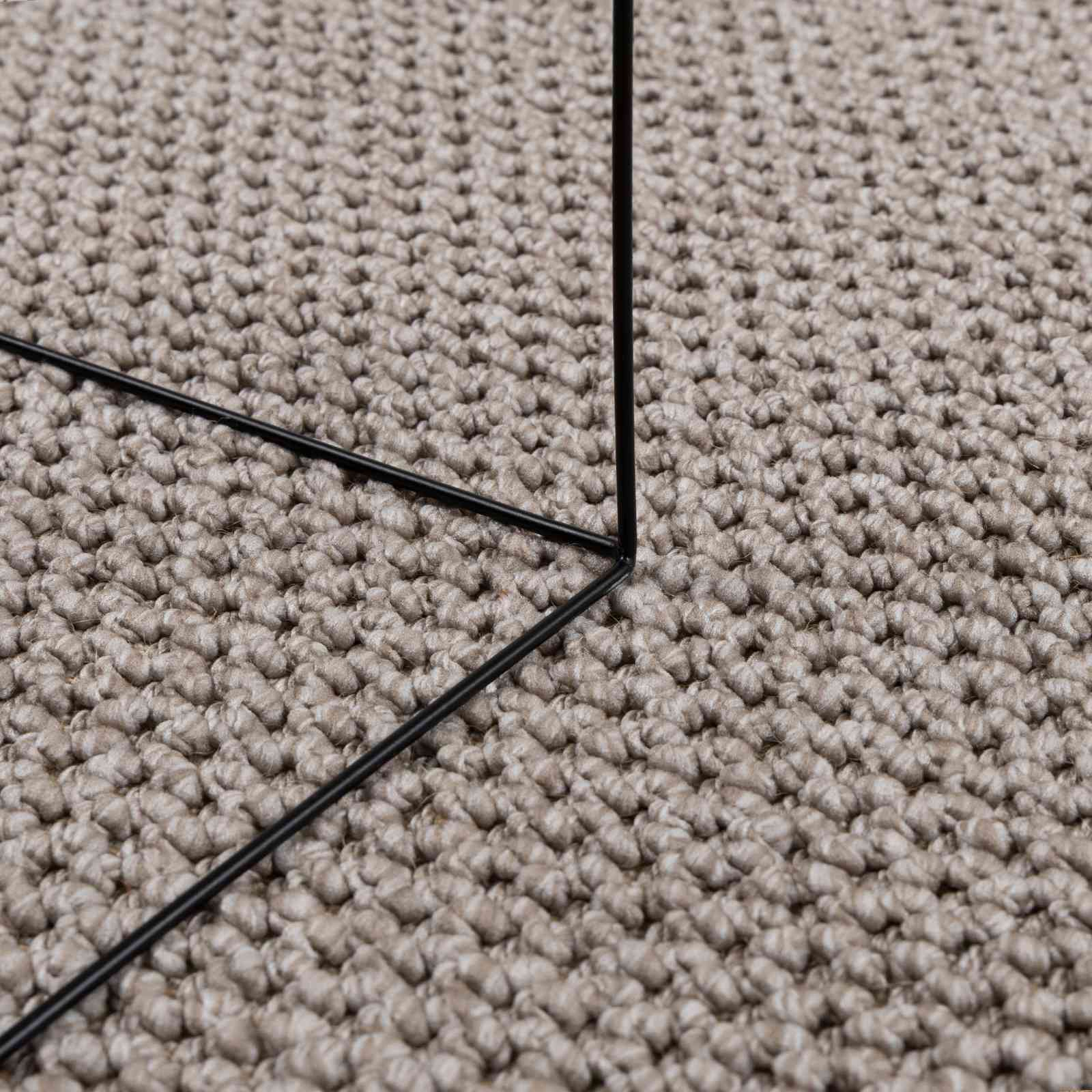 Bereichsteppiche Quadratisch LUGO Taupe 120 x 120 cm Polyester