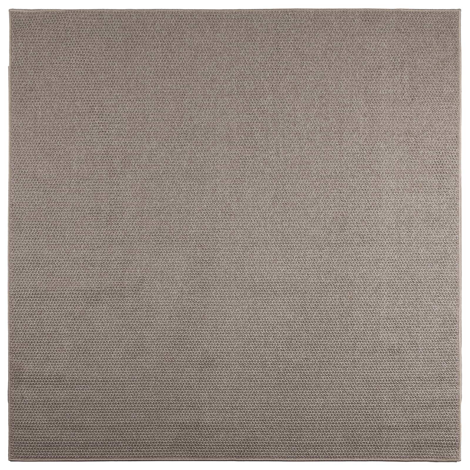 Bereichsteppiche Quadratisch LUGO Taupe 120 x 120 cm Polyester