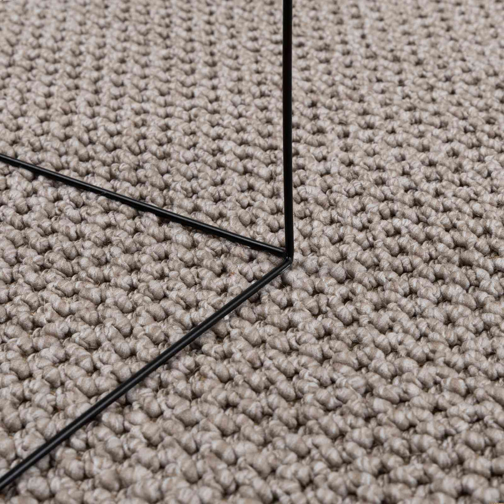 Bereichsteppiche Quadratisch LUGO Taupe 240 x 240 cm Polyester