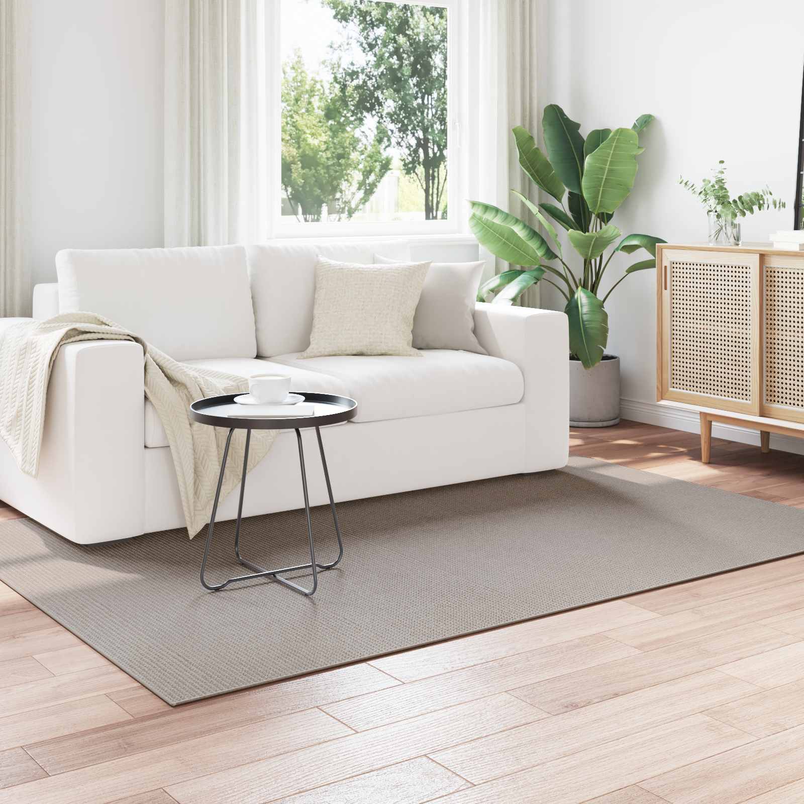 Bereichsteppiche LUGO Creme und Taupe 200 x 140 cm Polyester