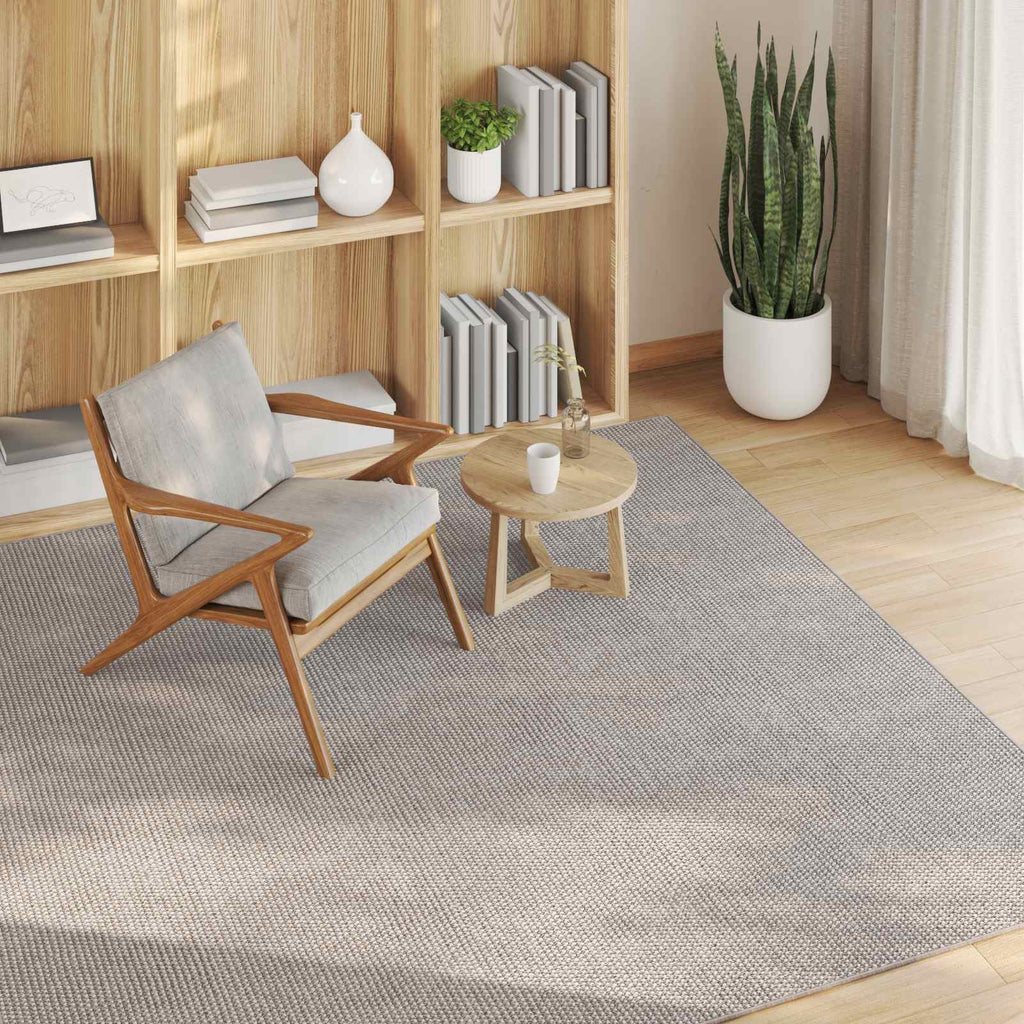 Bereichsteppiche LUGO Creme und Taupe 120 x 120 cm Polyester