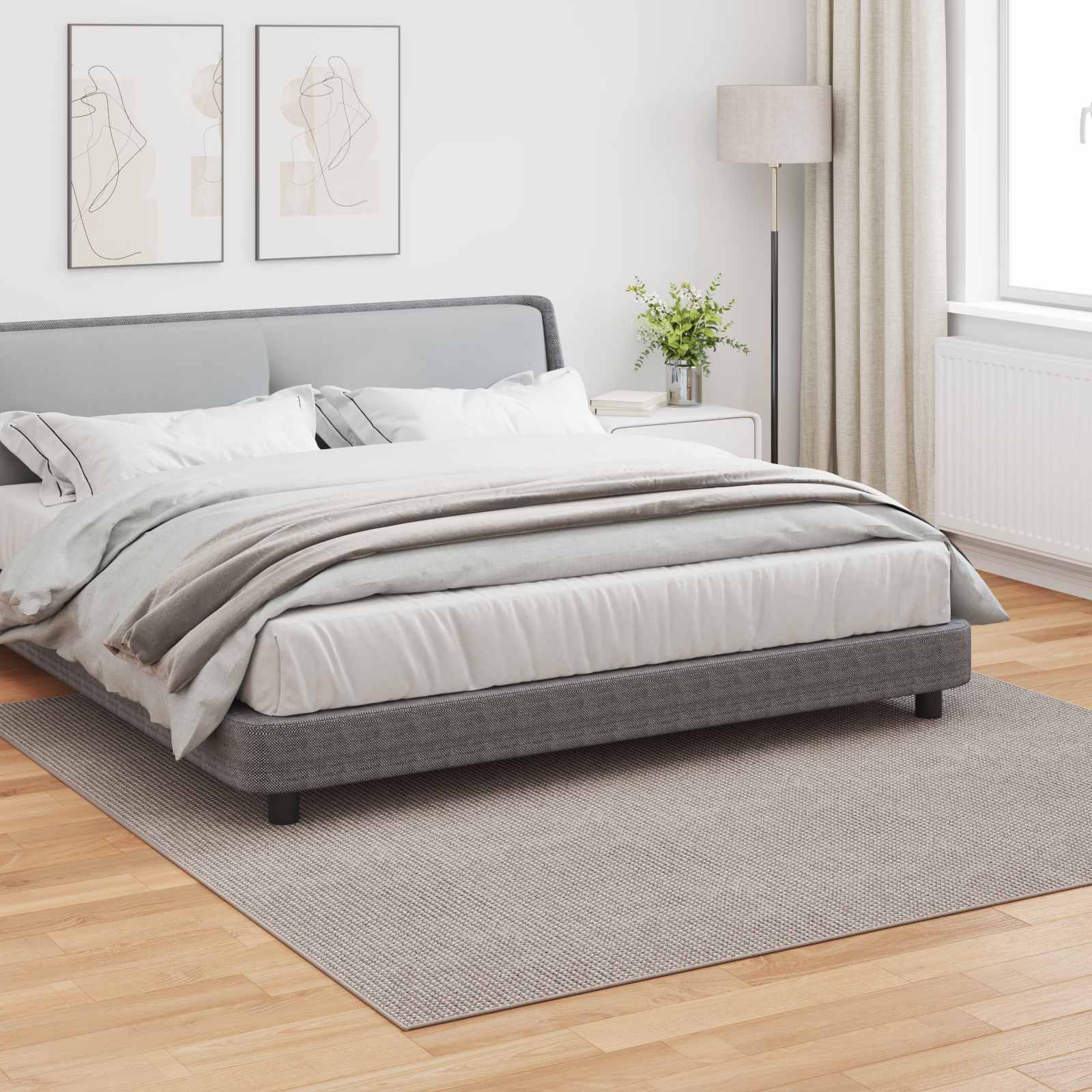 Bereichsteppiche LUGO Creme und Taupe 240 x 240 cm Polyester