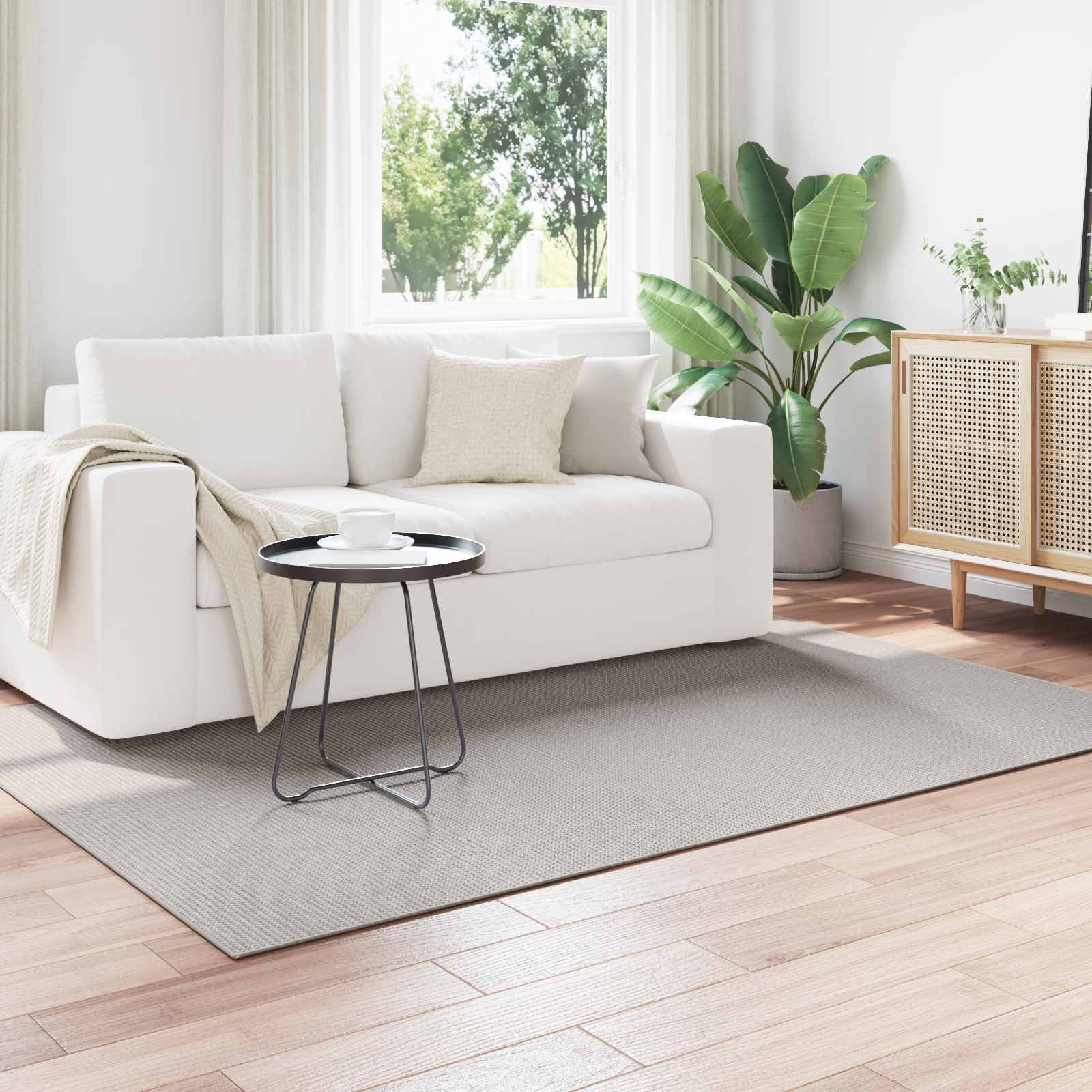 Bereichsteppiche LUGO Creme und Grau 120 x 170 cm Polyester