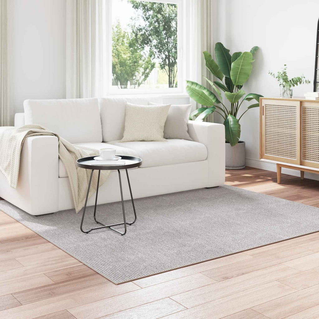 Bereichsteppiche LUGO Creme und Grau 120 x 120 cm Polyester