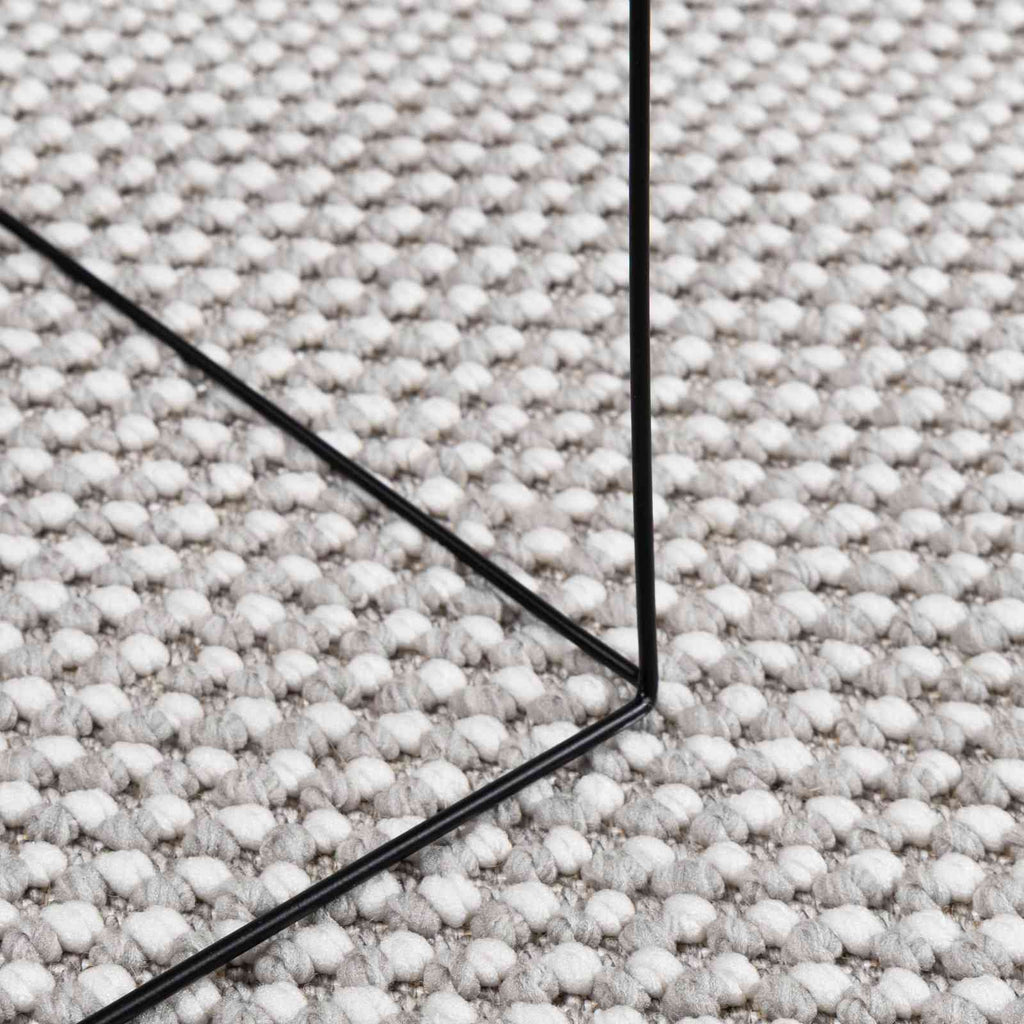 Bereichsteppiche LUGO Creme und Grau 200 x 200 cm Polyester