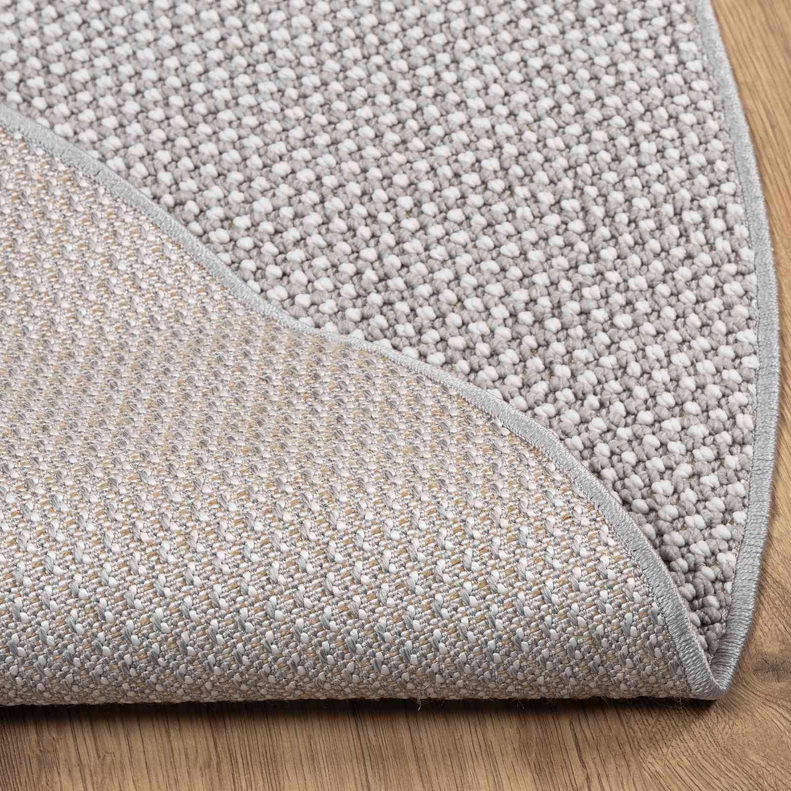 Bereichsteppiche Rund LUGO Creme und Grau Ø 120 CM Polyester