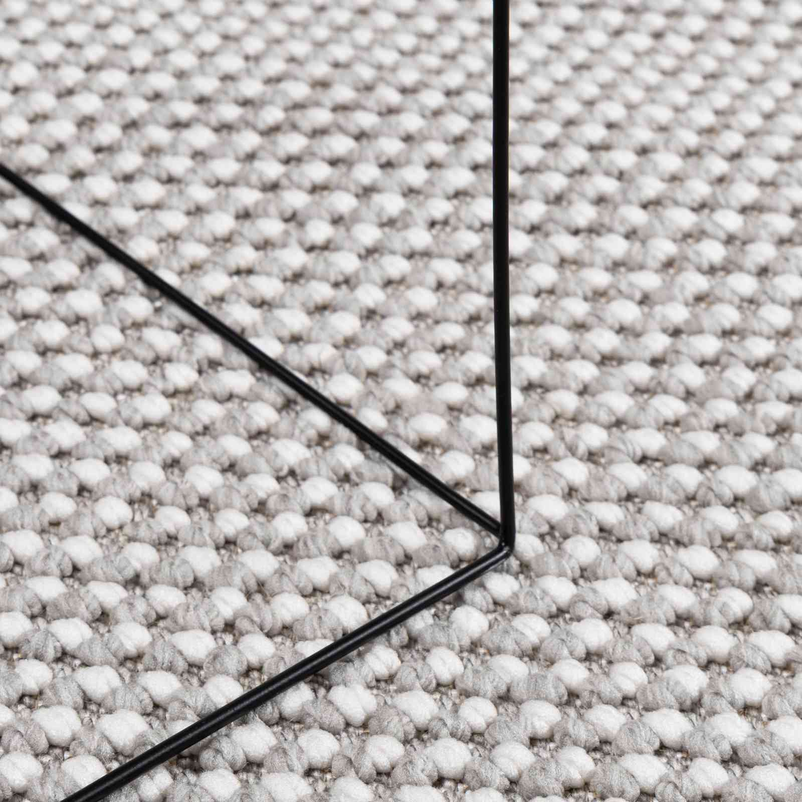 Bereichsteppiche Rund LUGO Creme und Grau Ø 120 CM Polyester