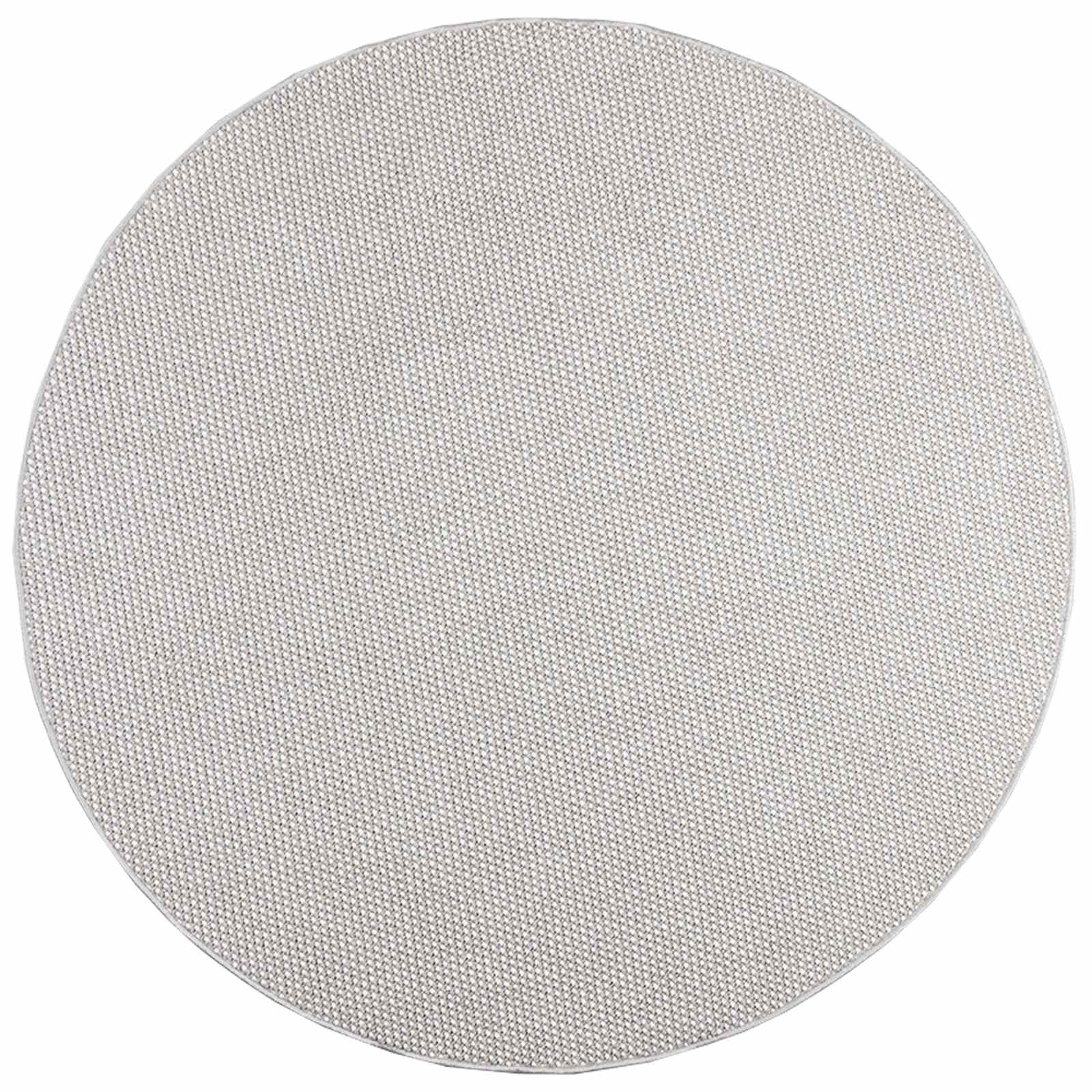 Bereichsteppiche Rund LUGO Creme und Grau Ø 120 CM Polyester