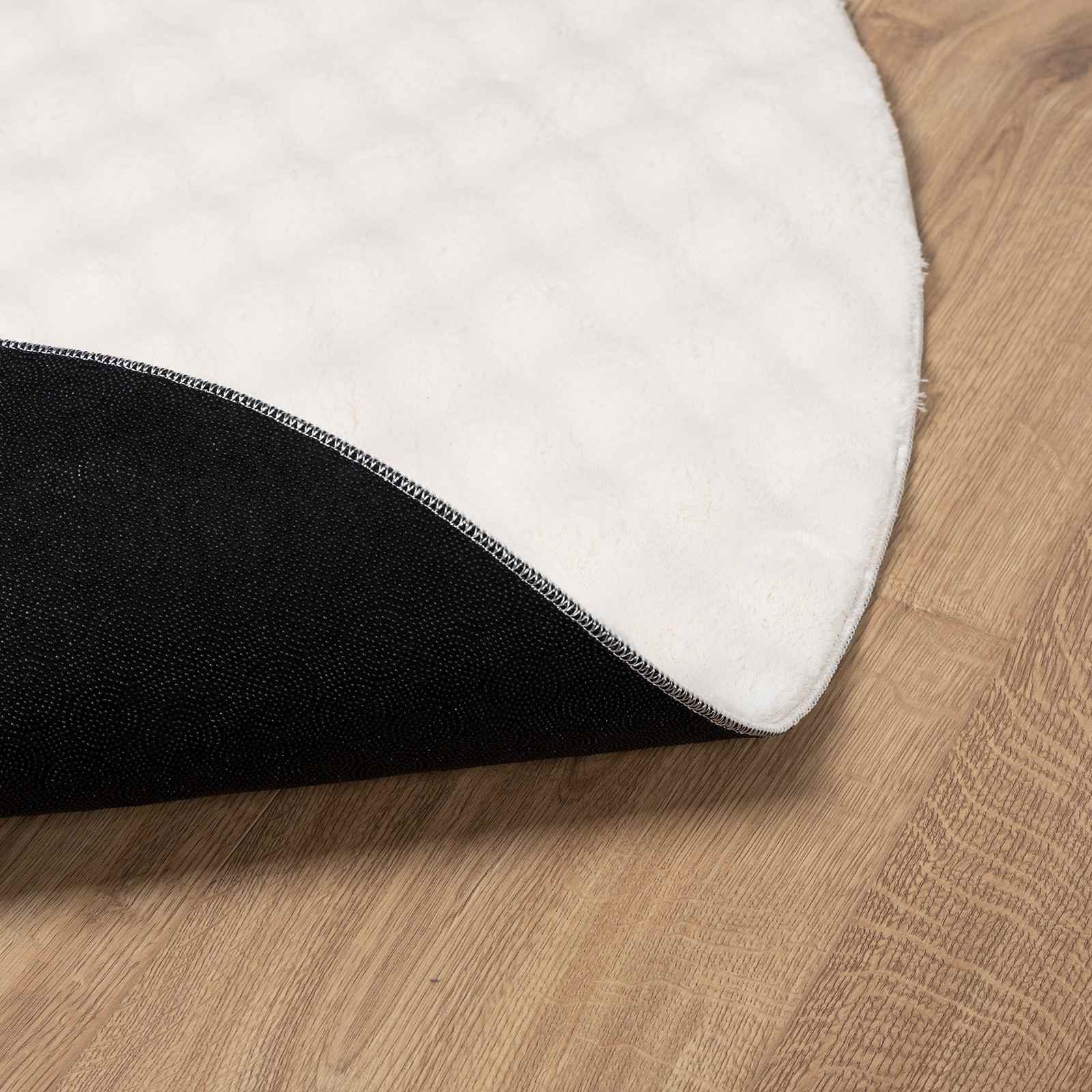 Bereichsteppiche Rund SIROLO Creme Ø 120 CM Polyester