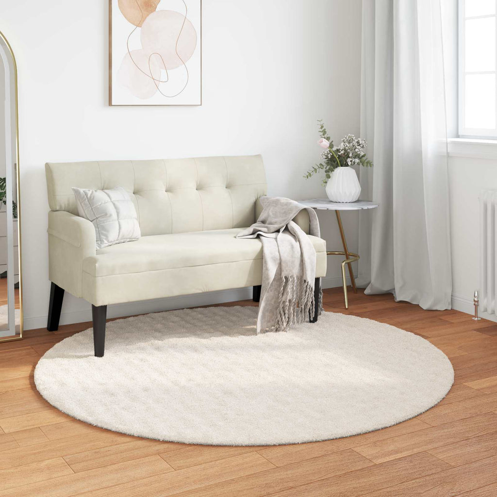 Bereichsteppiche Rund SIROLO Creme Ø 120 CM Polyester