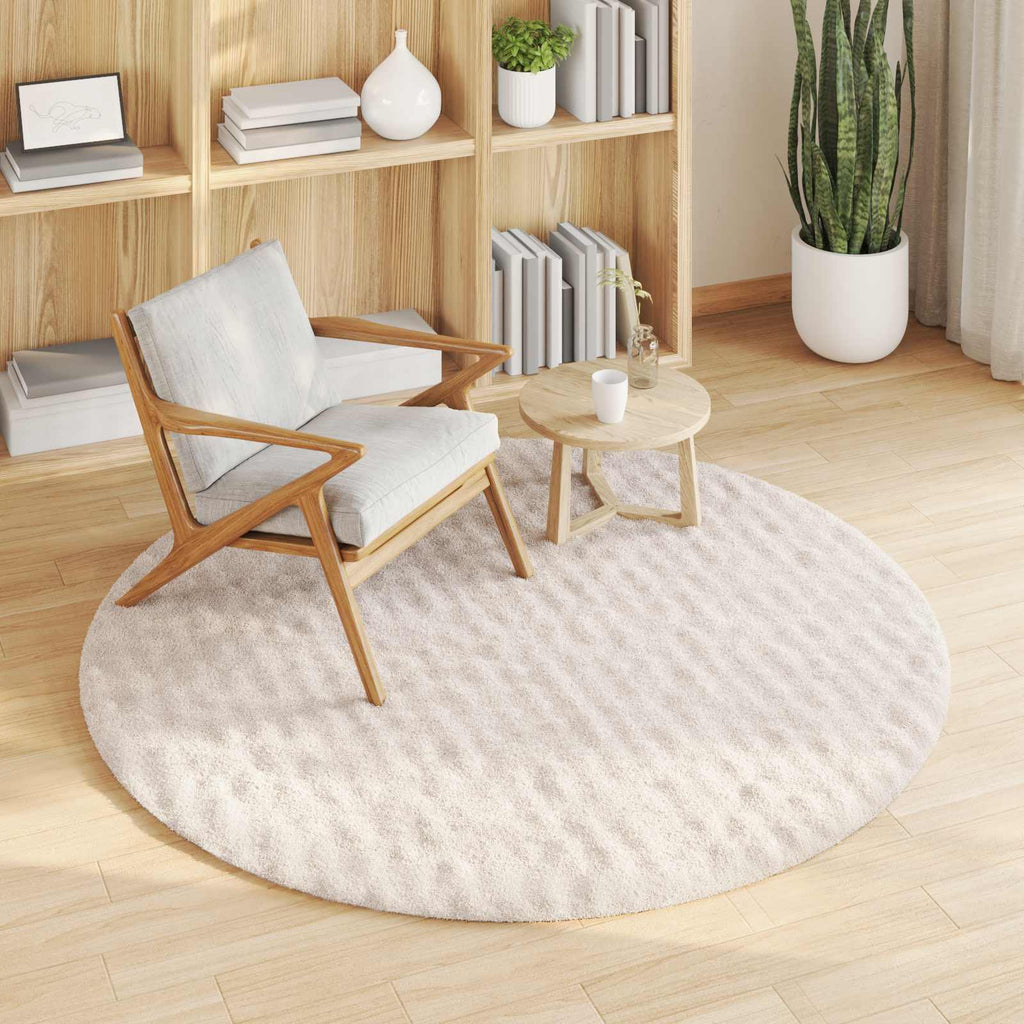 Bereichsteppiche Rund SIROLO Beige Ø 120 CM Polyester