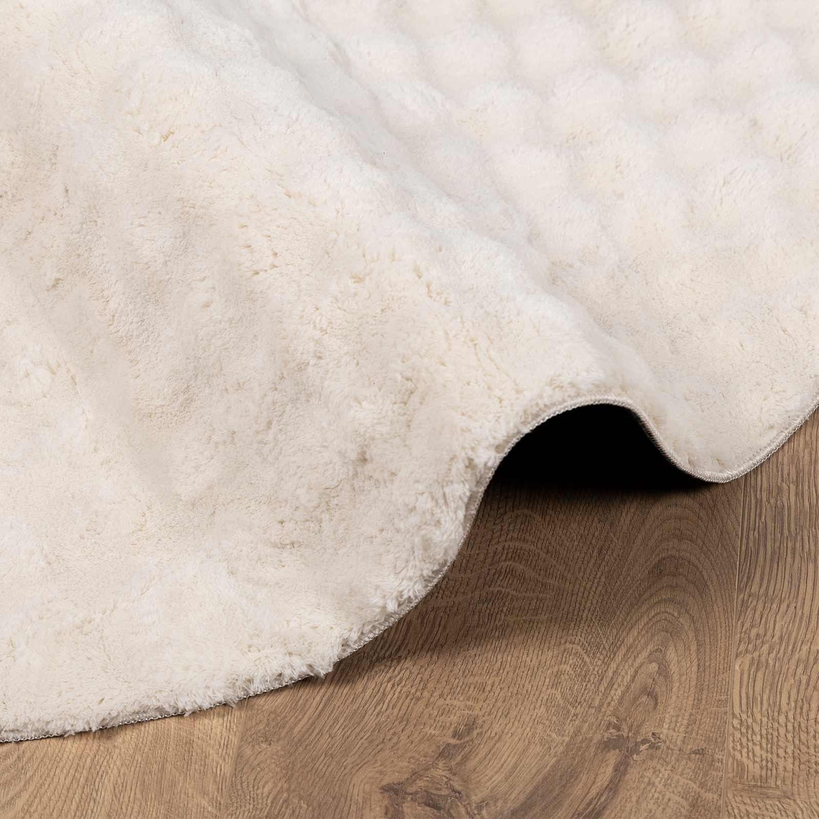 Bereichsteppiche Rund SIROLO Beige Ø 160 CM Polyester