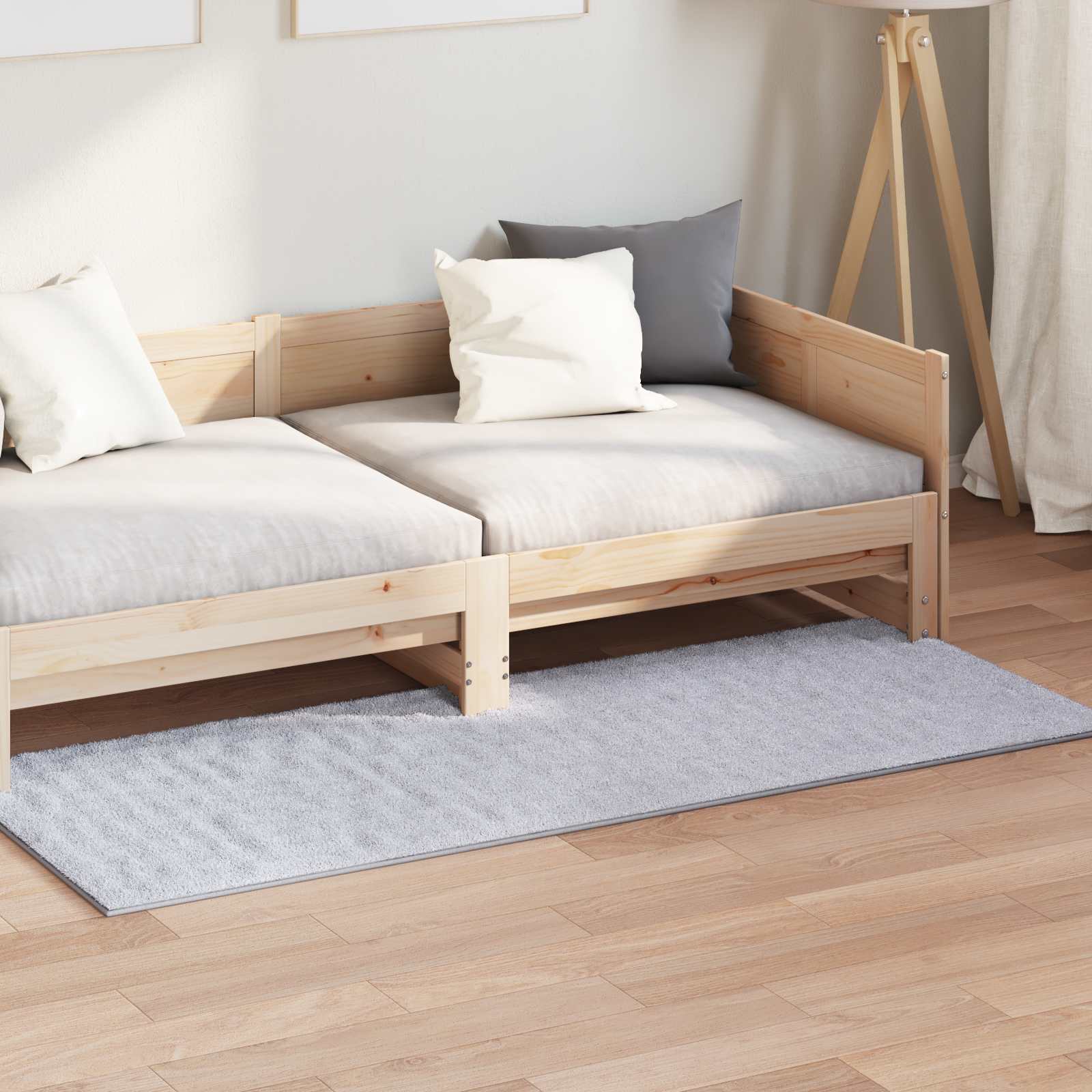Bereichsteppiche Rechtwinklig SIROLO Grau 150 x 80 cm Polyester