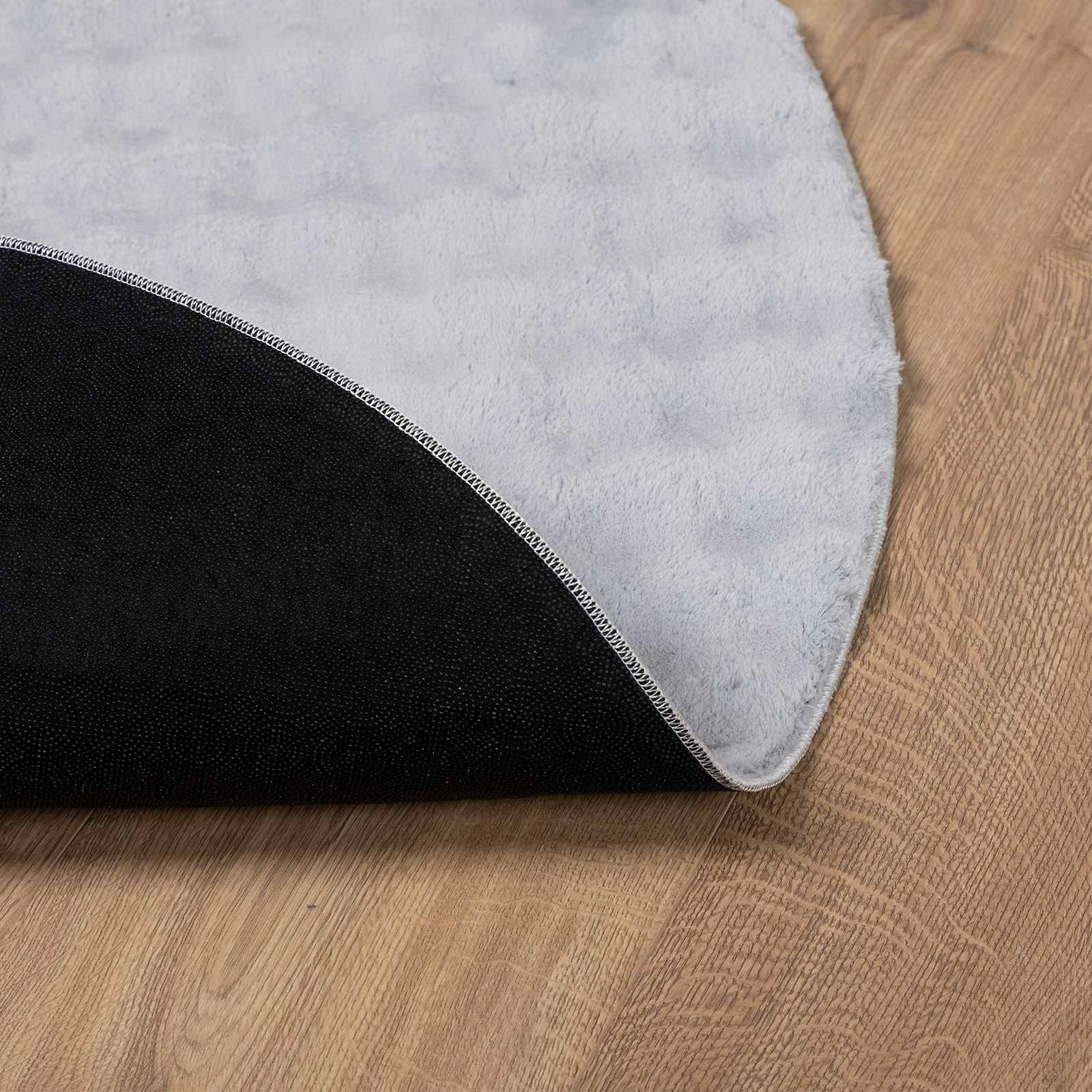 Bereichsteppiche Rund SIROLO Grau Ø 160 CM Polyester