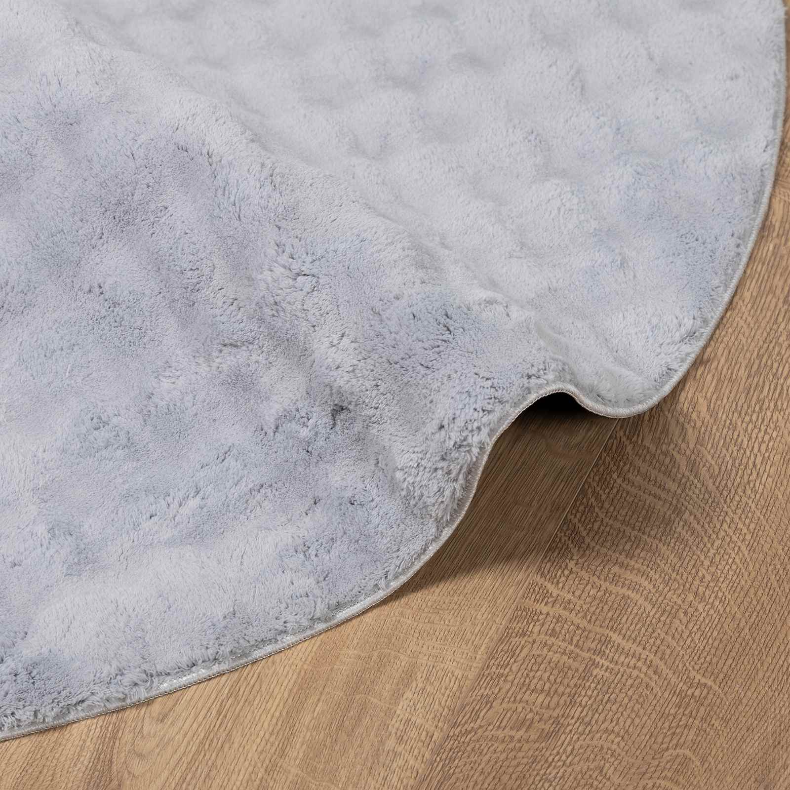 Bereichsteppiche Rund SIROLO Grau Ø 160 CM Polyester