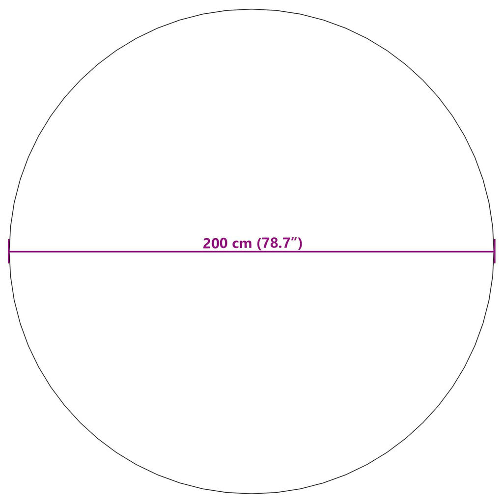 Bereichsteppiche Rund SIROLO Anthrazit Ø 200 CM Polyester
