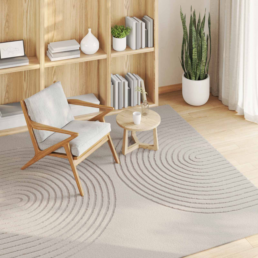 Bereichsteppiche Quadratisch GALATI Creme 120 x 120 cm