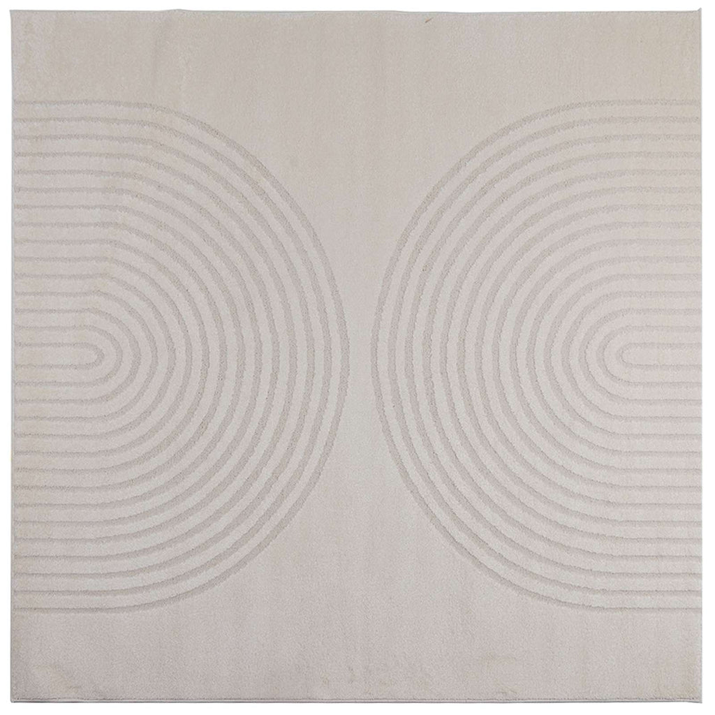 Bereichsteppiche Quadratisch GALATI Creme 120 x 120 cm