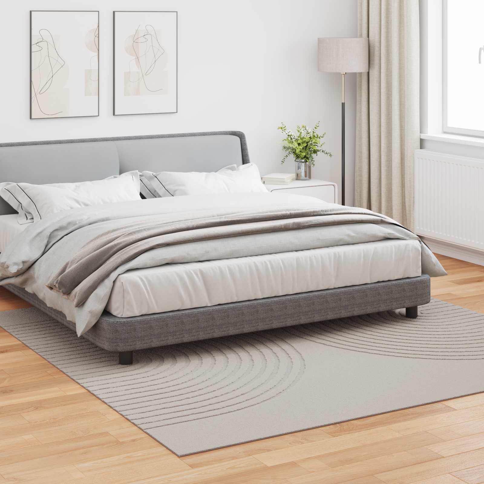 Bereichsteppiche Quadratisch GALATI Creme 240 x 240 cm