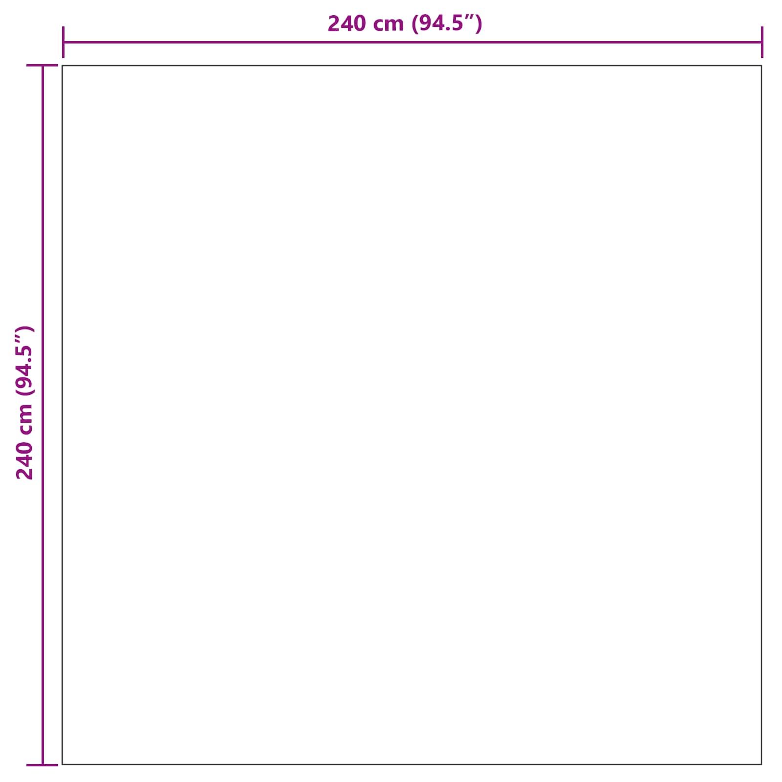 Bereichsteppiche Quadratisch GALATI Creme 240 x 240 cm