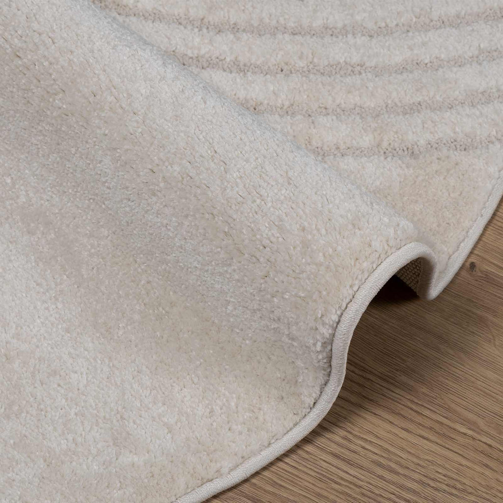 Bereichsteppiche Rund GALATI Creme Ø 120 CM Polyester