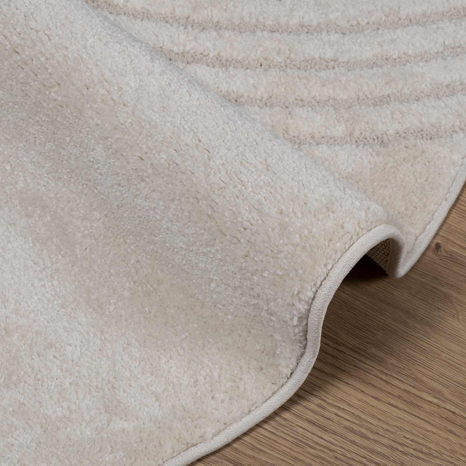 Bereichsteppiche Rund GALATI Creme Ø 200 CM Polyester