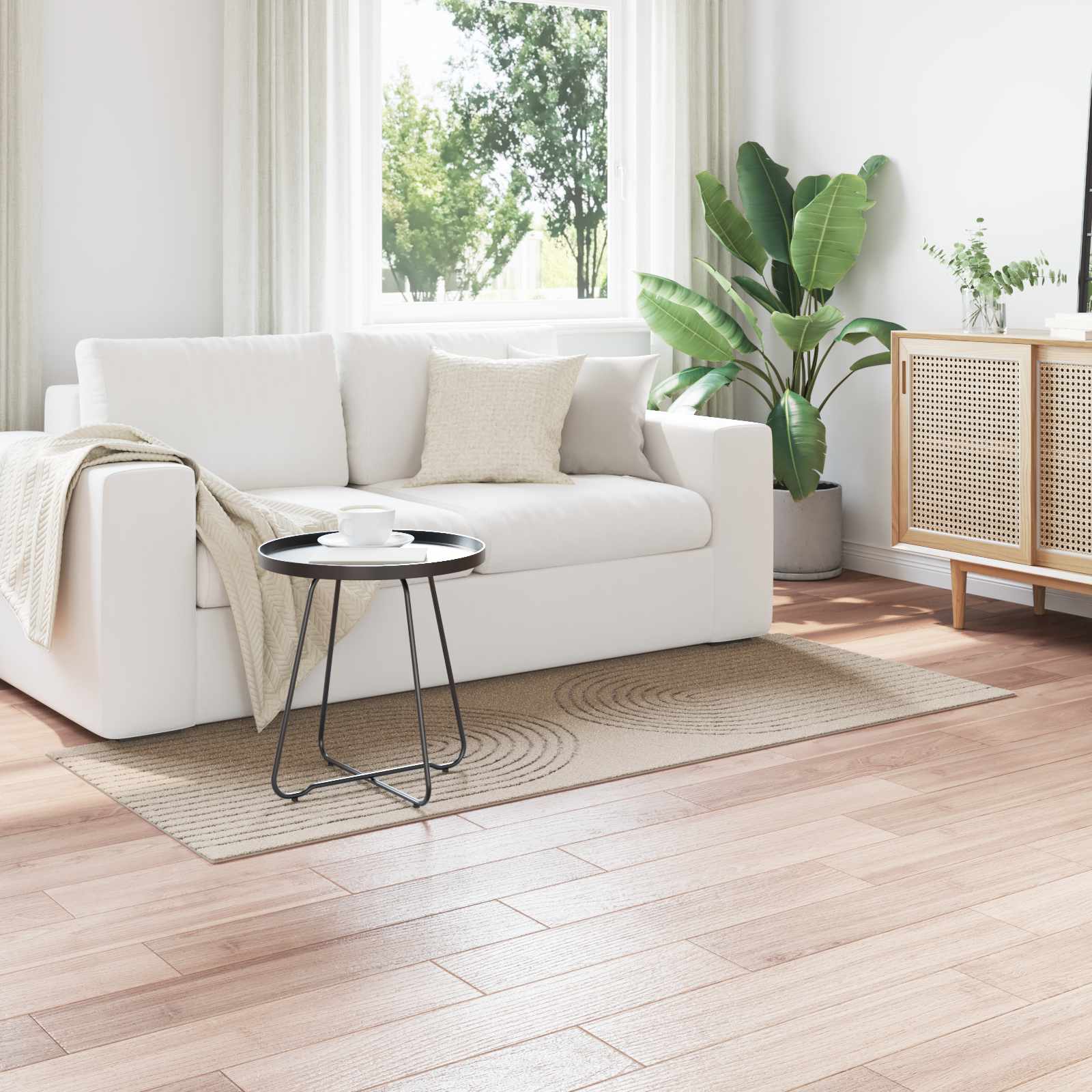 Bereichsteppiche Rechtwinklig GALATI Beige 150 x 80 cm