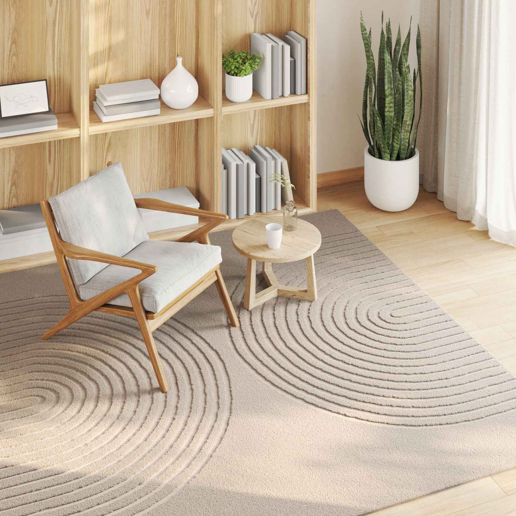 Bereichsteppiche Quadratisch GALATI Beige 120 x 120 cm