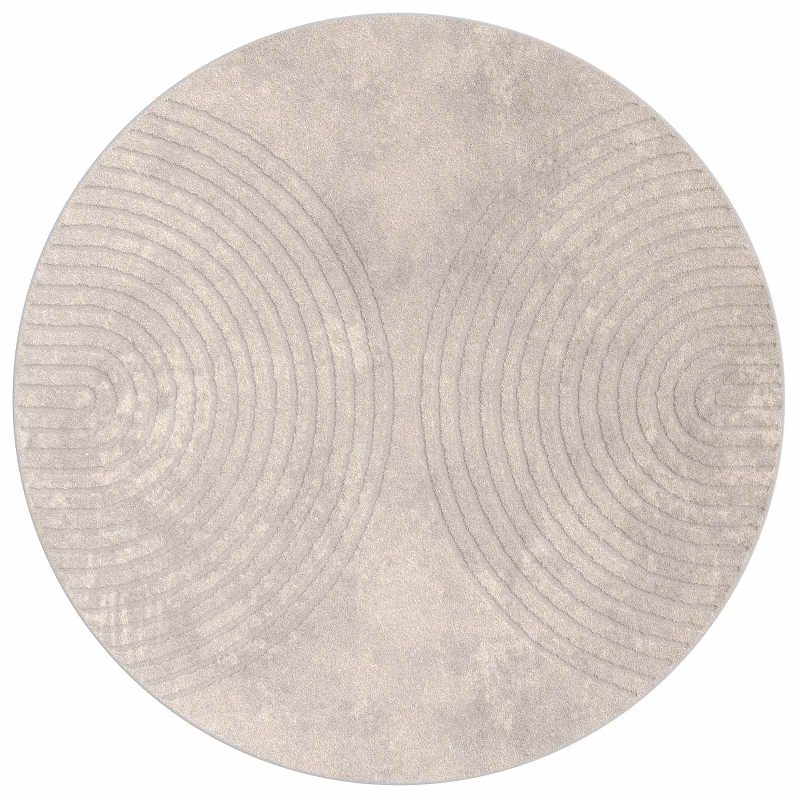 Bereichsteppiche Rund GALATI Beige Ø 120 CM Polyester