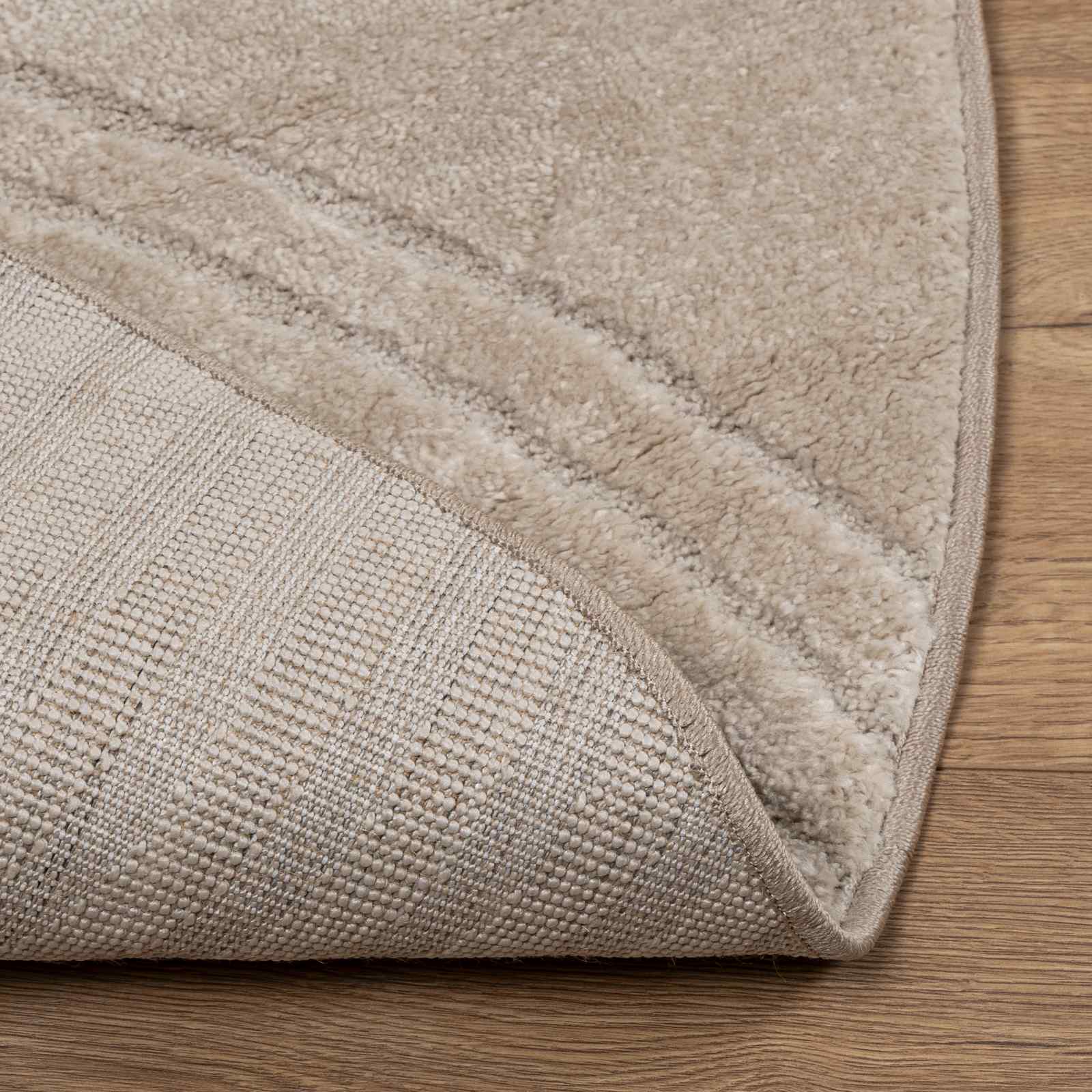 Bereichsteppiche Rund GALATI Beige Ø 160 CM Polyester