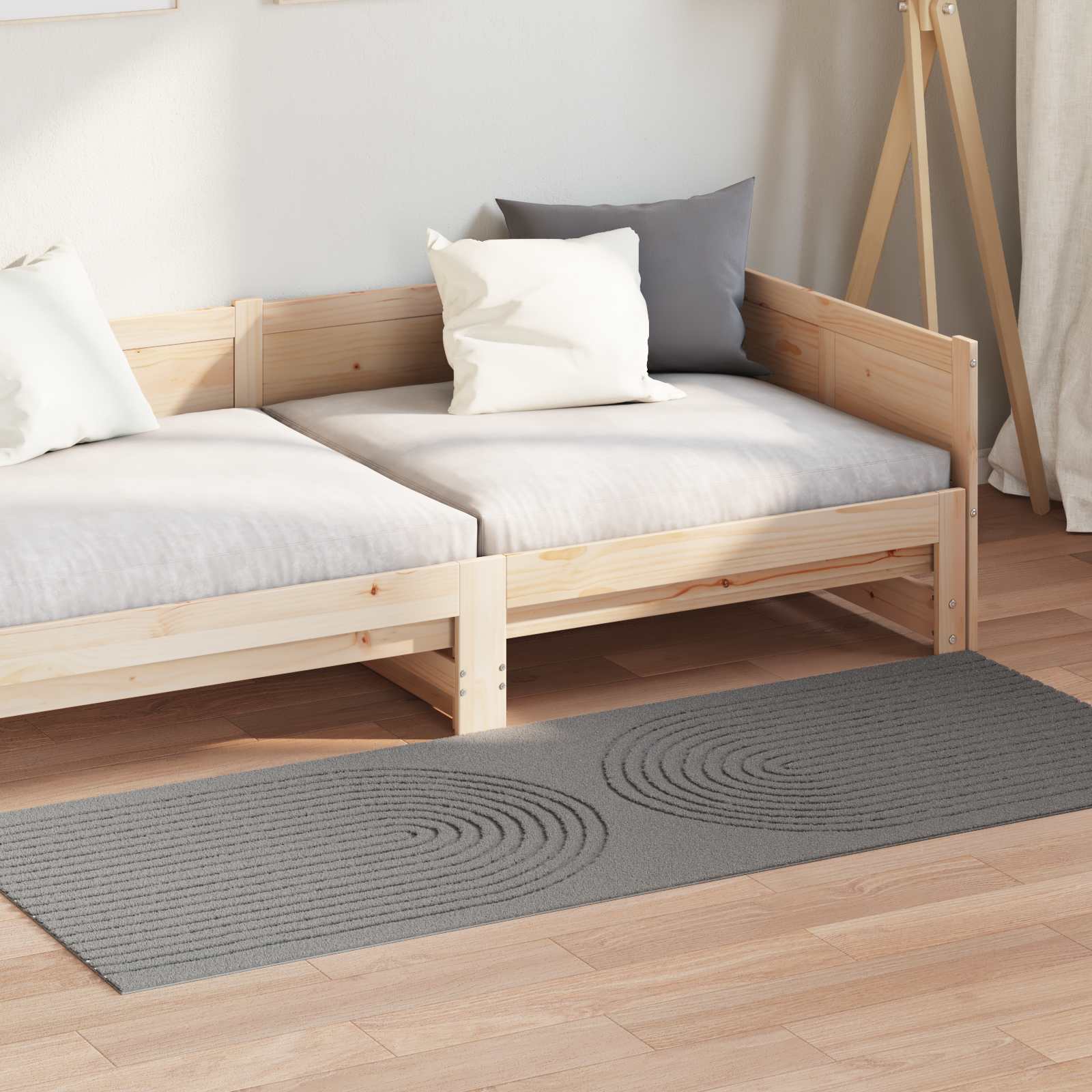 Bereichsteppiche Rechtwinklig GALATI Grau 150 x 80 cm Polyester