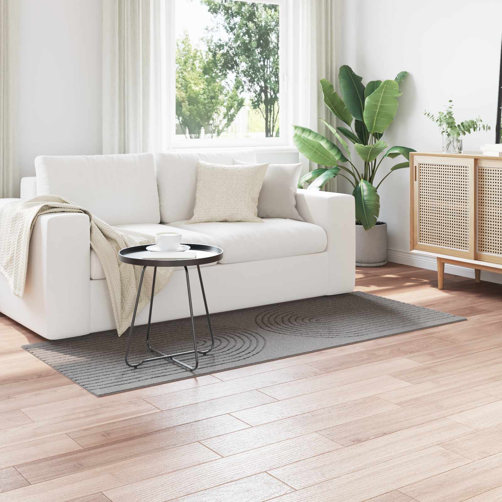 Bereichsteppiche Rechtwinklig GALATI Grau 200 x 80 cm Polyester