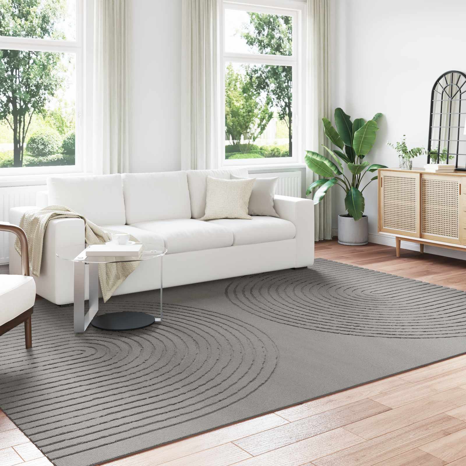 Bereichsteppiche Rechtwinklig GALATI Grau 280 x 200 cm