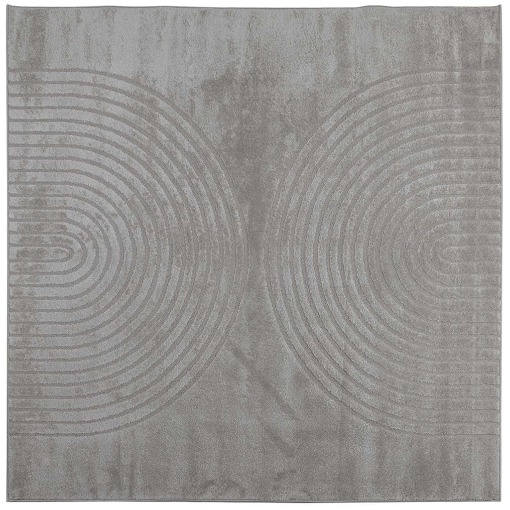 Bereichsteppiche Quadratisch GALATI Grau 120 x 120 cm Polyester