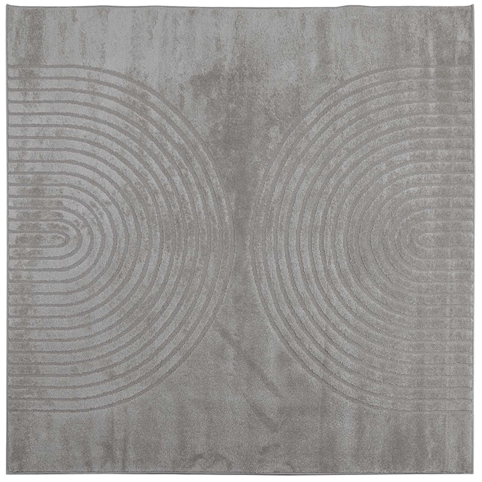 Bereichsteppiche Quadratisch GALATI Grau 120 x 120 cm Polyester