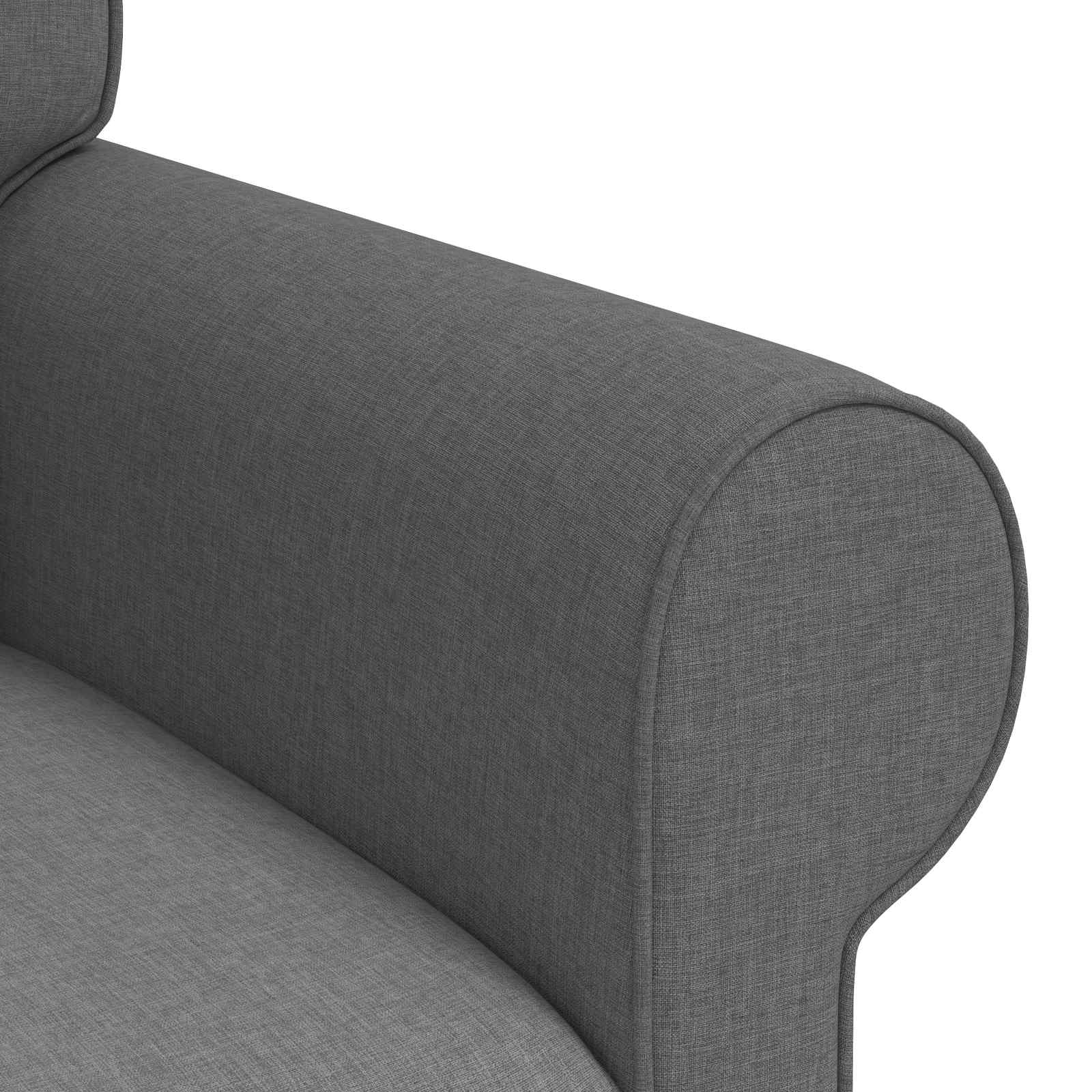 Sofa Set 2 pcs Dunkelgrau 155 x 82 x 80 cm Stoff