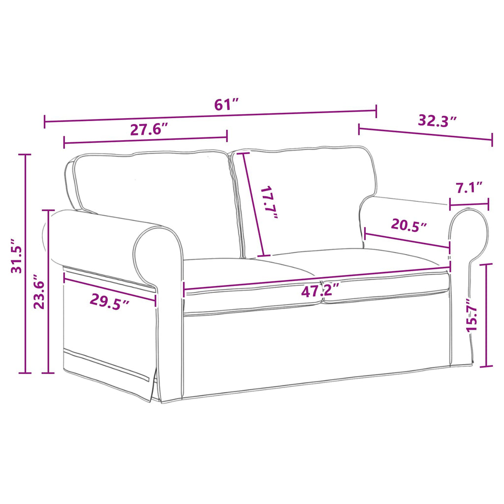 Sofa Set 2 pcs Dunkelgrau 155 x 82 x 80 cm Stoff