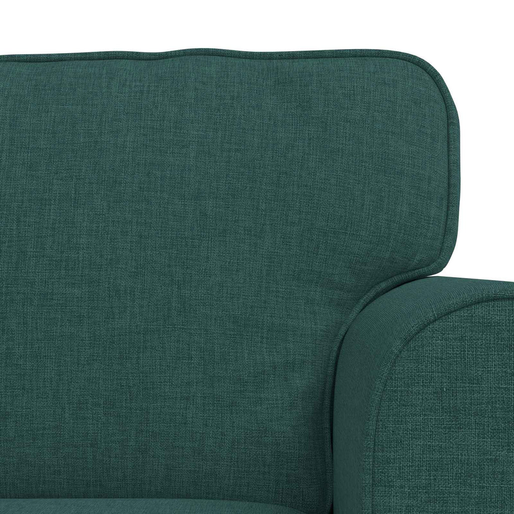 Sofa Set 2 pcs Dunkelgrün 155 x 82 x 80 cm Stoff