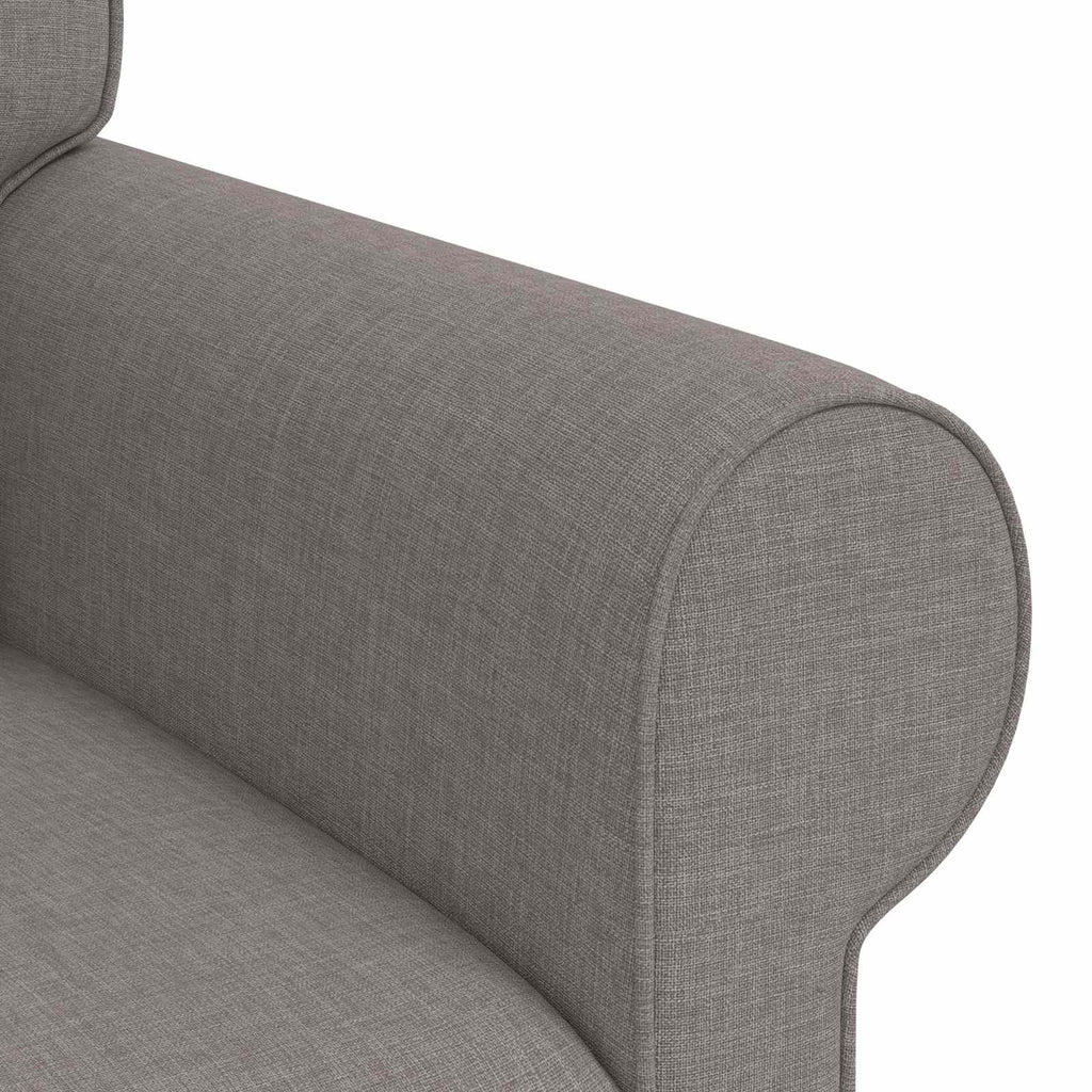 Sofa Set 2 pcs Taupe 155 x 82 x 80 cm Stoff