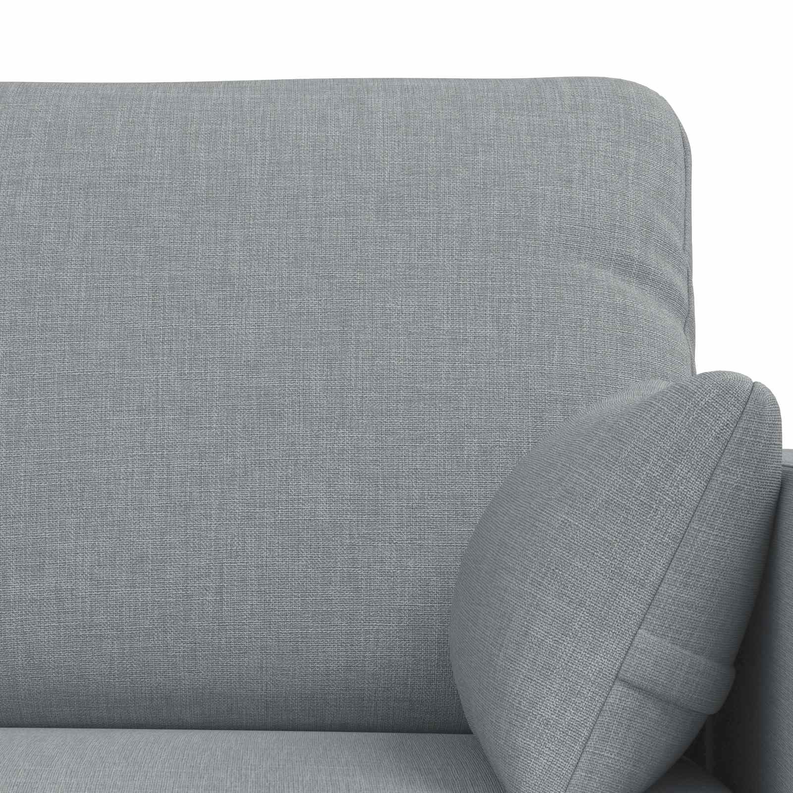 Sofa Set 2 pcs Hellgrau 139 x 78 x 80 cm Stoff